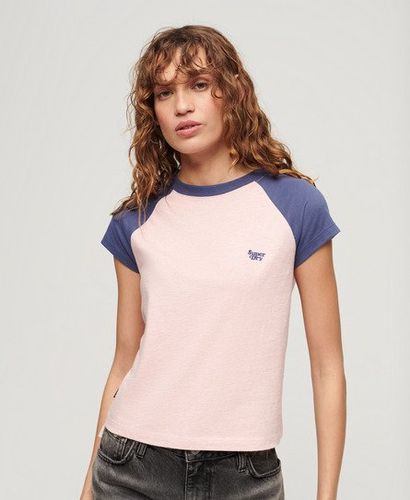 Damen und Essential Raglan-T-Shirt aus Bio-Baumwolle mit Logo Farbblock, Größe: 40 - Superdry - Modalova