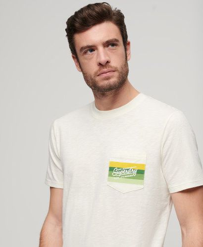 Herren Gestreiftes Cali T-Shirt mit Logo - Größe: Xxxl - Superdry - Modalova