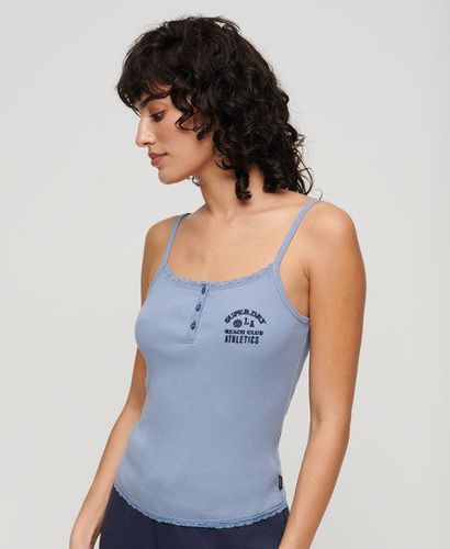 Damen Athletic Essentials Button Down Cami Top - Größe: 6-8 - Superdry - Modalova