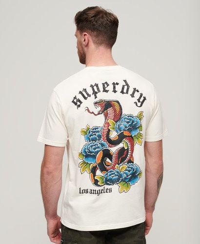 Herren Locker Geschnittenes T-shirt mit Tattoo-grafik - Größe: M - Superdry - Modalova