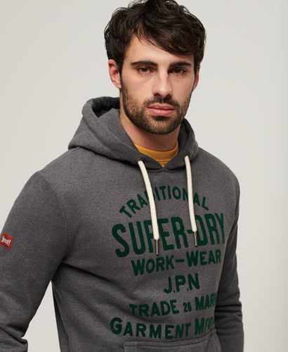 Men's Workwear Hoodie mit Beflockter Grafik - Größe: M - Superdry - Modalova