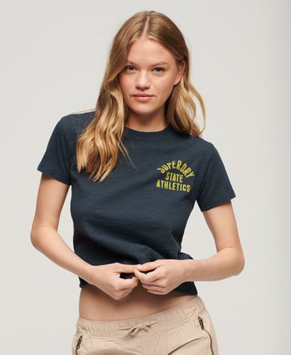 Women's Strukturiertes Athletic Essential T-Shirt im 90er-Jahre-Stil - Größe: 40 - Superdry - Modalova