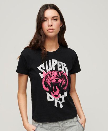 Women's Lo-fi Rock T-Shirt mit Grafik - Größe: 44 - Superdry - Modalova