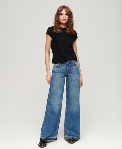 Damen Ausgestellte Jeans mit Unversäubertem Saum und Weitem Bein - Größe: 34/32 - Superdry - Modalova