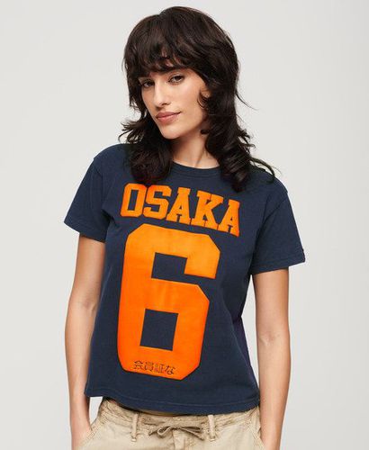 Damen Osaka 6 T-Shirt mit Flockprint - Größe: 36 - Superdry - Modalova