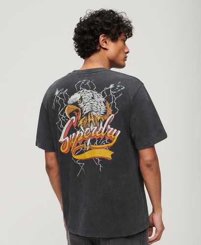 Herren Lockeres T-Shirt mit Biker Rock Grafikprint - Größe: XL - Superdry - Modalova