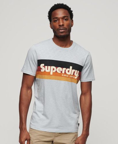 Herren Gestreiftes Cali T-Shirt mit Logo - Größe: XL - Superdry - Modalova