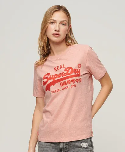 Damen Vintage T-Shirt mit Logo-Stickerei - Größe: 42 - Superdry - Modalova