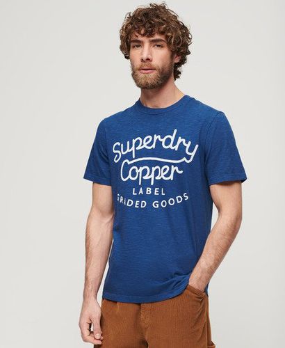 Herren Copper Label T-Shirt mit Schriftzug - Größe: XL - Superdry - Modalova