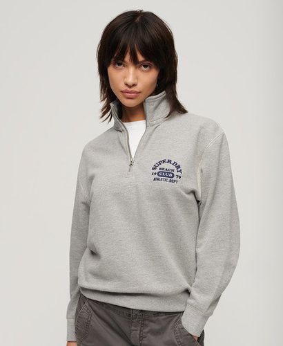Damen Athletic Essential Sweatshirt mit Halblangem Reißverschluss - Größe: 40 - Superdry - Modalova
