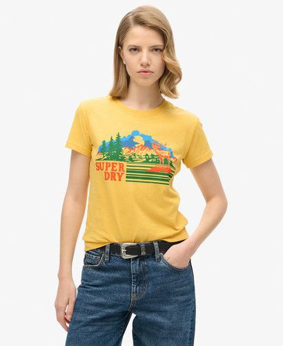 Damen Figurbetontes Outdoor-T-Shirt Gestreift, Größe: 38 - Superdry - Modalova