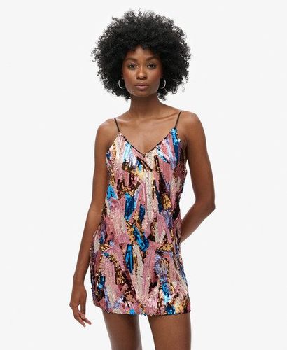 Damen Minikleid mit Pailletten im Art-déco-stil - Größe: 42 - Superdry - Modalova