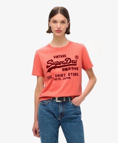 Damen Klassisches, Lockeres Vintage T-Shirt mit Logoprint - Größe: 40 - Superdry - Modalova