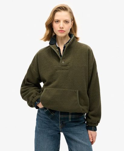 Damen Sport Tech Sherpa Henley-Sweatshirt - Größe: 38 - Superdry - Modalova