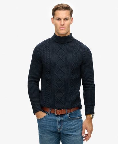 Pull à col Roulé en Maille Torsadée Merchant Store Taille: M - Superdry - Modalova