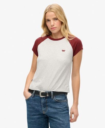 Damen Essential Raglan-T-Shirt aus Bio-Baumwolle mit Logo - Größe: 38 - Superdry - Modalova