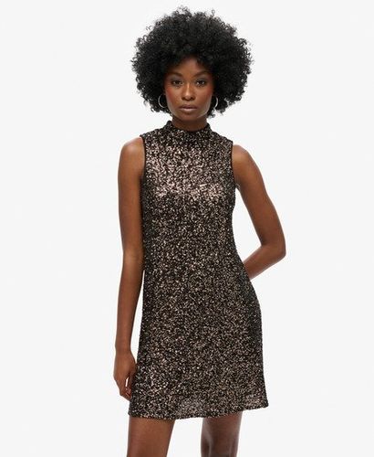 Damen Ärmelloses A-linien-minikleid mit Pailletten - Größe: 36 - Superdry - Modalova