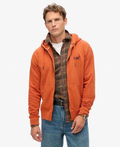 Herren Verwaschene Essential Kapuzenjacke mit Logo - Größe: S - Superdry - Modalova