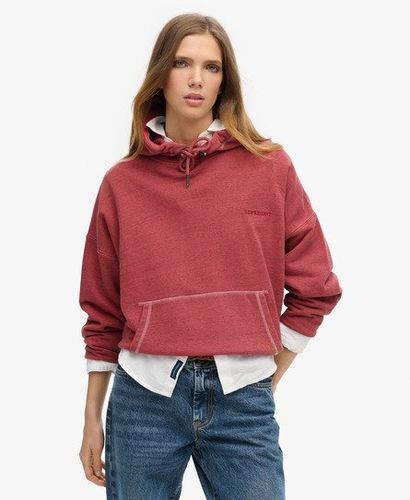 Damen Überfärbtes Essential Hoodie mit Logo - Größe: 36 - Superdry - Modalova