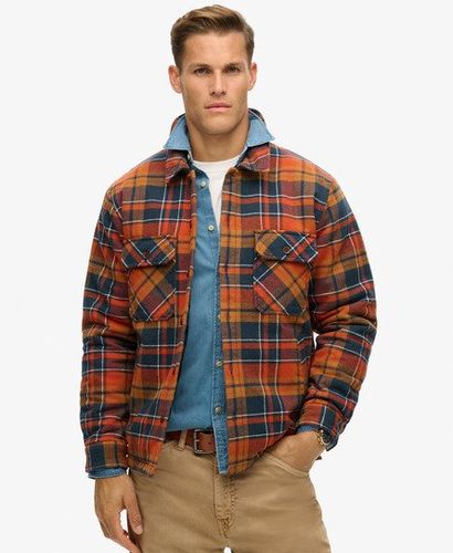 Men's Karierte und Gesteppte Surplus Hemdjacke - Größe: Xxl - Superdry - Modalova