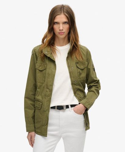 Women's Damen und St Tropez M65 Verzierte Militärjacke Grafikdruck, Größe: 42 - Größe: 42 - Superdry - Modalova