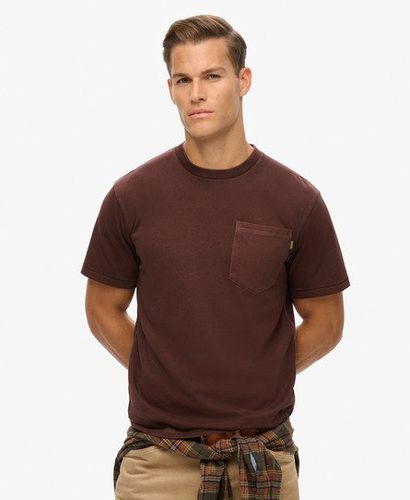 Herren T-Shirt mit Tasche und Kontrastnähten - Größe: XL - Superdry - Modalova