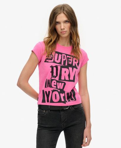 Damen Verziertes Punk-T-Shirt mit Flügelärmeln - Größe: 42 - Superdry - Modalova