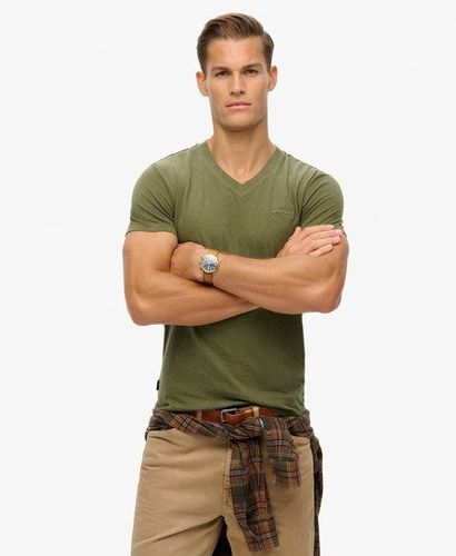 Herren Essential Logo T-shirt aus Bio-baumwolle mit V-ausschnitt - Größe: M - Superdry - Modalova