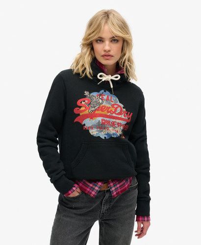 Damen Tokyo Hoodie mit Vintage-Grafiklogo - Größe: 40 - Superdry - Modalova