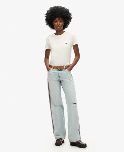 Damen Jeans mit Mittlerer Leibhöhe, Weitem Bein und Doppelten Bändern - Größe: 26/30 - Superdry - Modalova