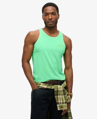 Herren Neonfarbenes Essential Tanktop mit Logo - Größe: S - Superdry - Modalova