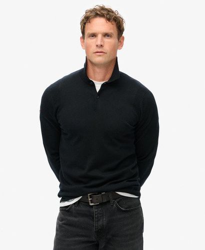 Herren Langärmeliger Polo-Pullover aus Merinowolle - Größe: S - Xmas deals - Superdry - Modalova