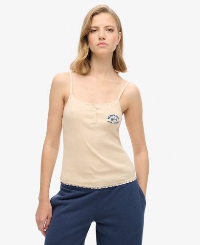 Damen Athletic Essentials Button Down Cami Top - Größe: 14-16 - Superdry - Modalova