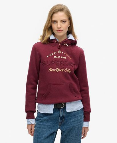 Damen Luxe Hoodie mit Logo in Metallic-Optik - Größe: 38 - Superdry - Modalova