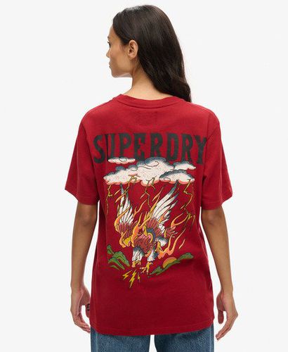 Damen OverGröße-T-Shirt mit Tattoo-Grafik - Größe: L - Superdry - Modalova