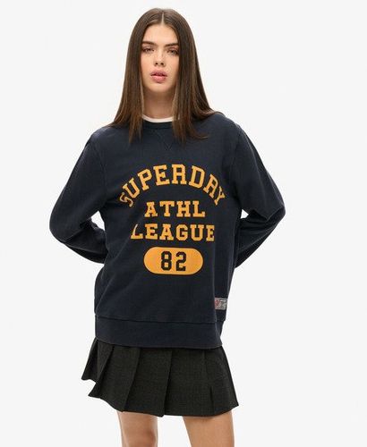Damen Übergroßes Athletic Sweatshirt mit Print - Größe: XL - Superdry - Modalova
