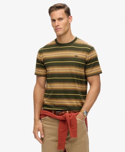 Rayé T-Shirt Décontracté, Marron, Taille: M - Superdry - Modalova