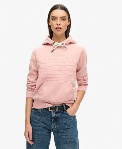 Damen Hoodie mit Geprägtem Vintage Logo - Größe: 36 - Xmas deals - Superdry - Modalova