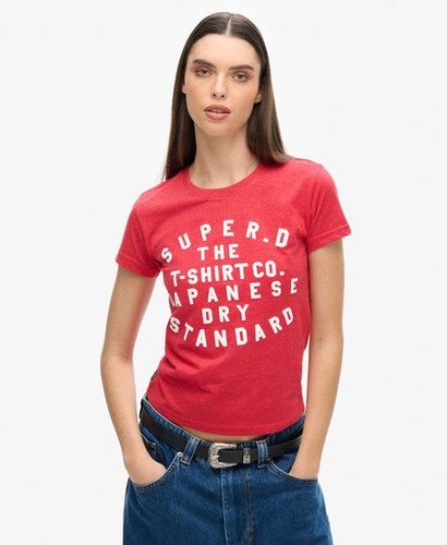 Damen Figurbetontes T-shirt mit Schaum-print - Größe: 36 - Superdry - Modalova