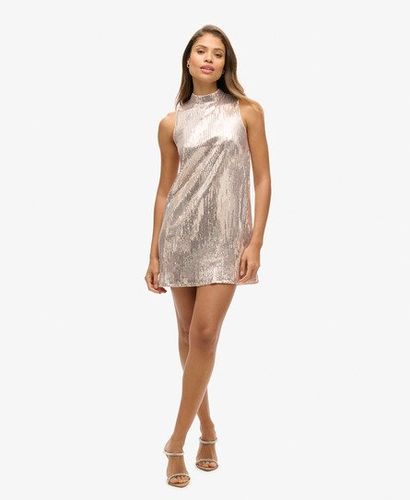 Damen Ärmelloses A-linien-minikleid mit Pailletten - Größe: 42 - Superdry - Modalova