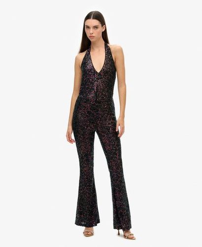 Women's Jumpsuit mit Nackenträger und Pailletten - Größe: 36 - Black Friday & weitere Preisnachlässe - Superdry - Modalova