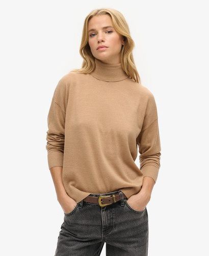 Women's Rollkragenpullover aus Merinowolle mit überschnittenen Schultern - Größe: 42 - Black Friday & weitere Preisnachlässe - Superdry - Modalova