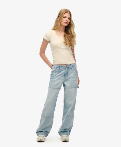 Damen Mittelhohe Denim Carpenter Jeans aus Bio-Baumwolle - Größe: 28/30 - Xmas deals - Superdry - Modalova