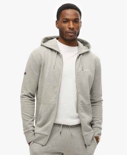 Herren Einfarbiges Hoodie mit Reißverschluss - Größe: M - Superdry - Modalova