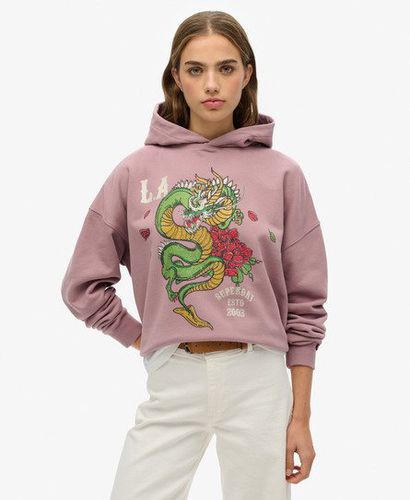 Damen Lässiges Neo Trad Hoodie mit Tattoo-Print - Größe: 44 - Superdry - Modalova