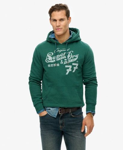 Herren Hoodie mit „leather & Boot Co"-schriftzug - Größe: Xxl - Superdry - Modalova