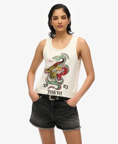 Women's Neo Trad Tattoo Tanktop mit Rundhalsausschnitt - Größe: 40 - Superdry - Modalova