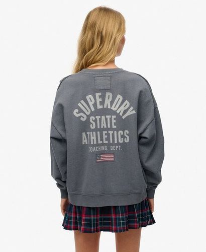 Damen Athletic Essentials Sweatshirt mit Rundhalsausschnitt und Print - Größe: 44 - Superdry - Modalova