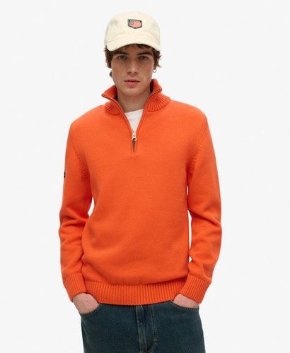 Pull à col Zippé en Maille de Coton Classics Taille: L - Superdry - Modalova