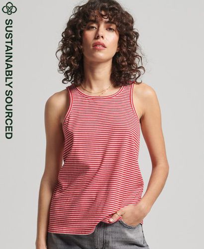 Women's Gestreiftes Vintage-Trägershirt aus Bio-Baumwolle mit Logo - Größe: 40 - Superdry - Modalova